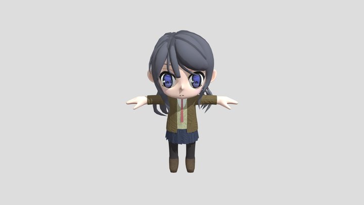 Sakurajima Mai School Uniform 3D Model