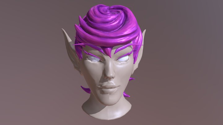 Hair Sculpt Challenge 2019 3D Model