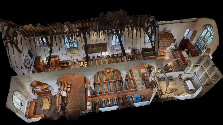 Interior, St Nicholas Church, Pluckley 3D Model