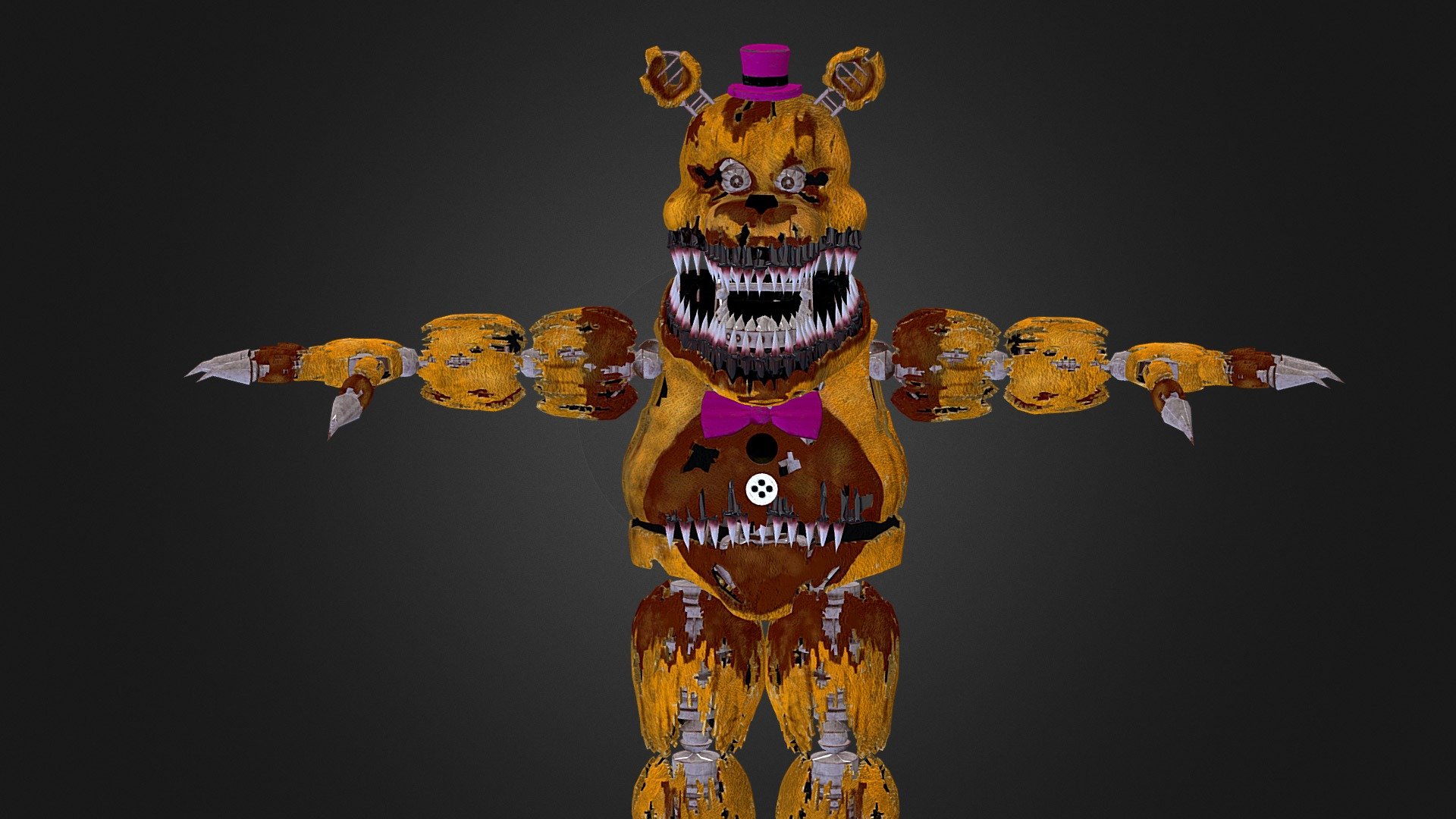 Nightmare Fredbear - Download Free 3D model by knotslip (@knotslip)  [8a22d4f]