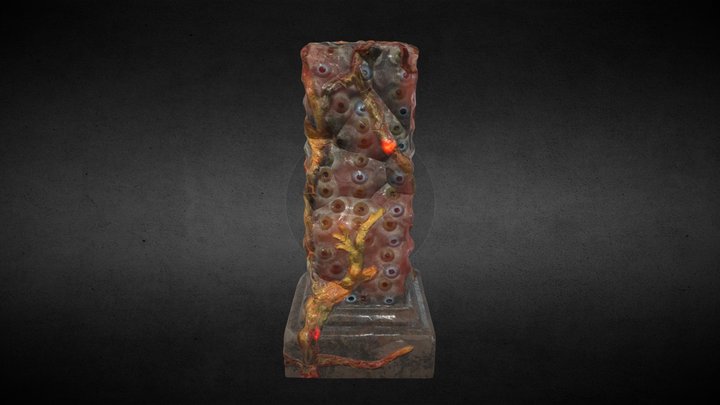 Alien Infection Pillar 3D Model