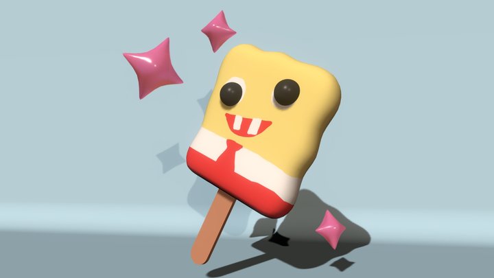 Spongebob Popsicle 3D Model