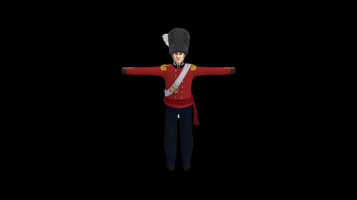 Tier 1: Grenadier Guards officer 3D Model