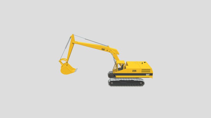 CAT Excavator 3D Model