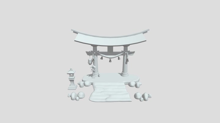 Japanese Shrine 3D Model