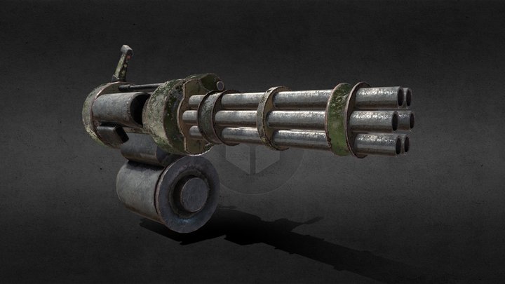 Rockwell CZ-53 Fallout 1 Minigun 3D Model