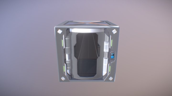 Rotary Airlock Door Animated 3D Model