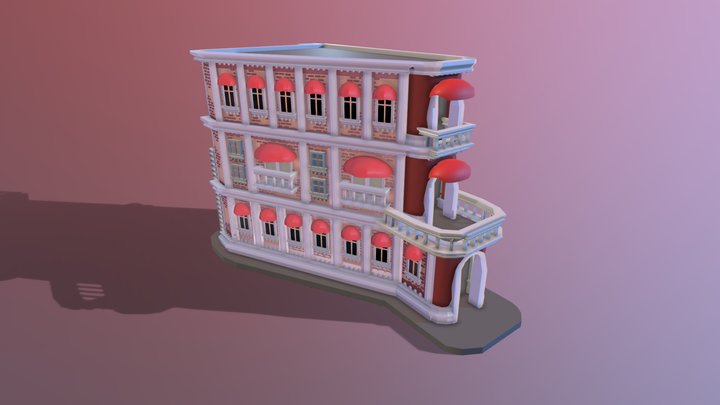 "Fat-Iron" Building, Low-Poly, *WiP* 3D Model