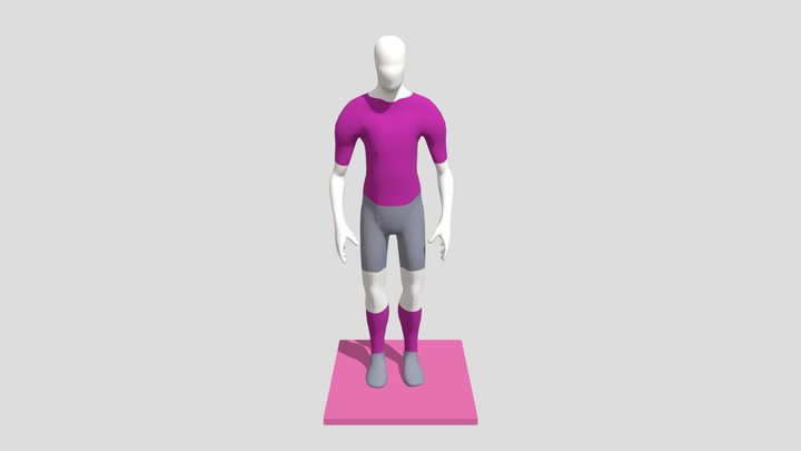 GoeM Football Playerredplate 3D Model