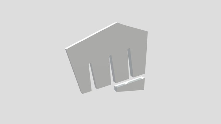 Riot Games Fist Logo 3D Model