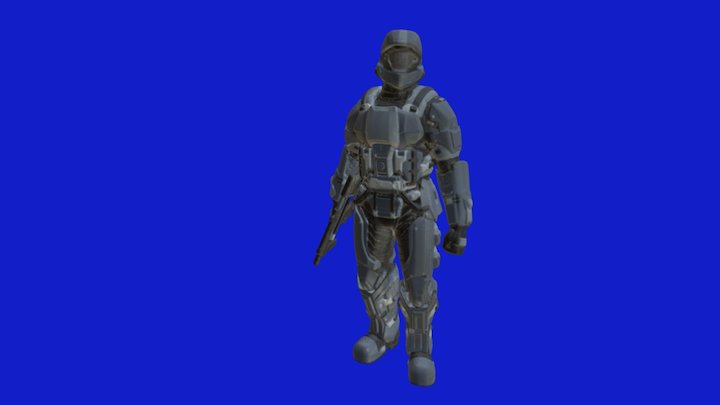 Halo Soldier 3D Model