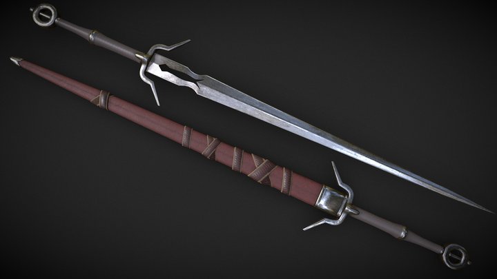 Zireael - Silver Sword 3D Model
