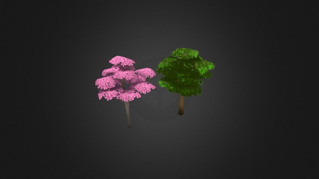 Low poly toony trees