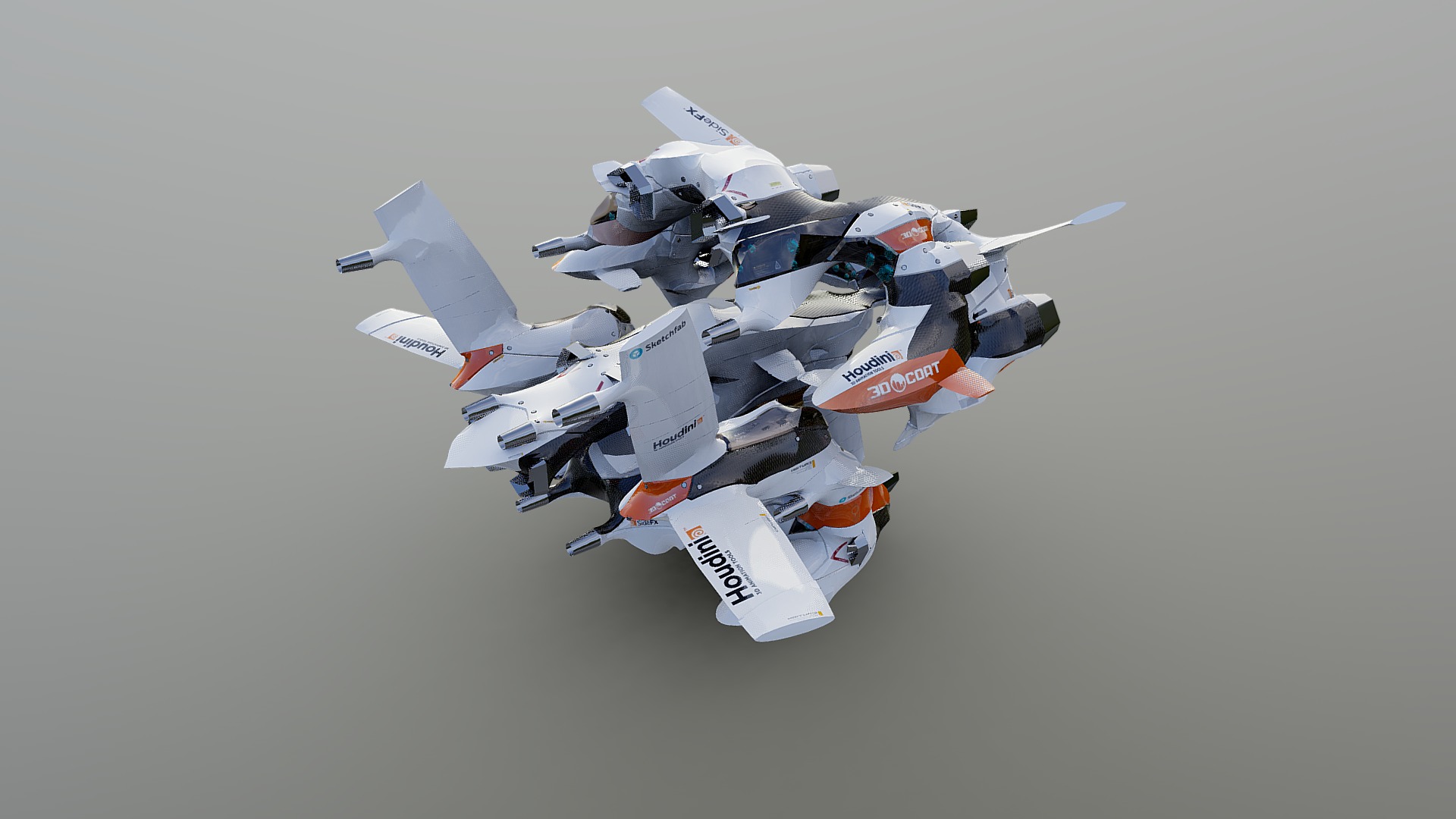 Procedural Hard Surface Modeling Test 9.72