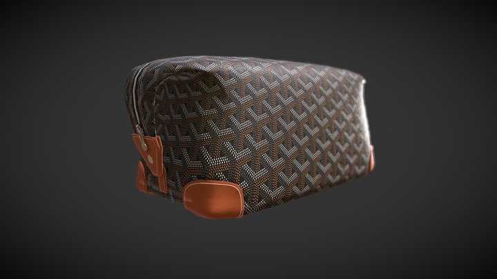 Goyard Bowling 25 Toiletry Bag Black 3D Model