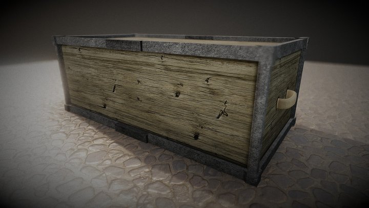 Rusty Wooden Chest (For Videogames) FREE 3D Model