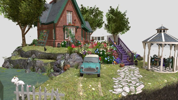 DAE Diorama - Grandma's House 3D Model