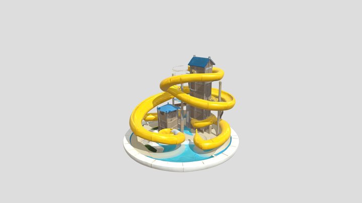 waterslide mockup poor quality 3D Model