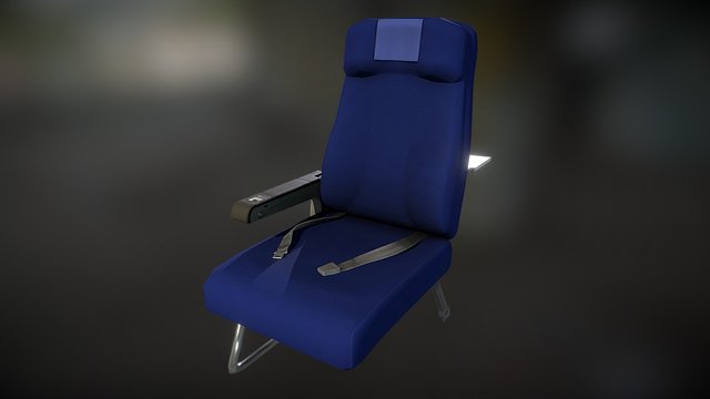 Economy Seat 3D Model
