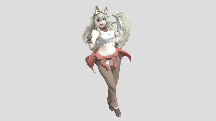 Lily, the Fox Mechanic 3D Model