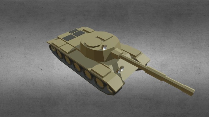 Low-poly tank 3D Model