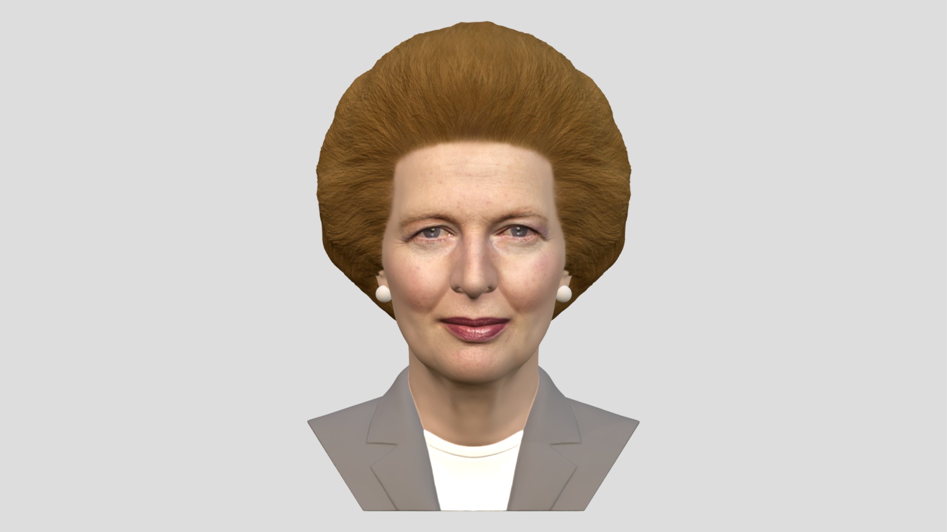 3D model Margaret Thatcher bust full color 3D printing - This is a 3D model of the Margaret Thatcher bust full color 3D printing. The 3D model is about a person with a large head.