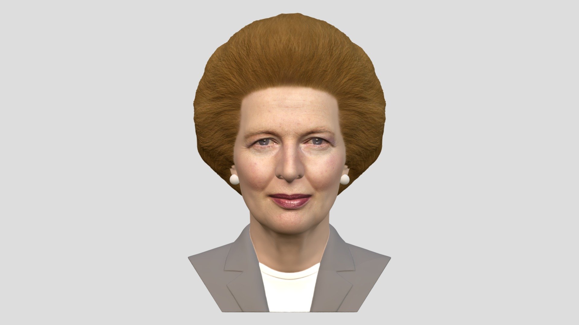 Margaret Thatcher bust full color 3D printing