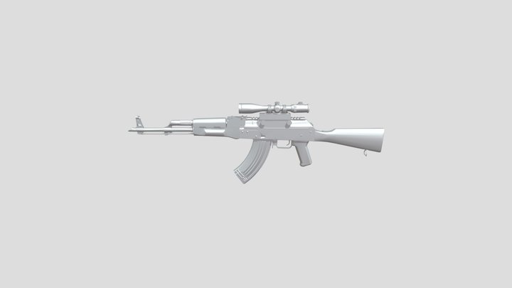 AK-47 stl(for print) 3D Model