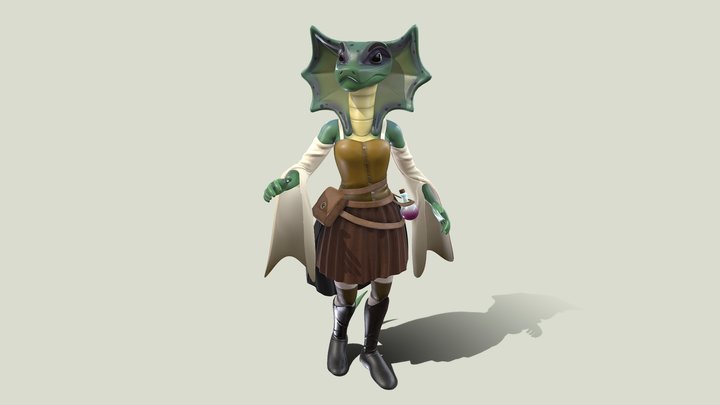 Sneaky snake girl 3D Model
