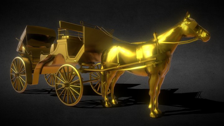 Horse-drawn carriage 3D Model
