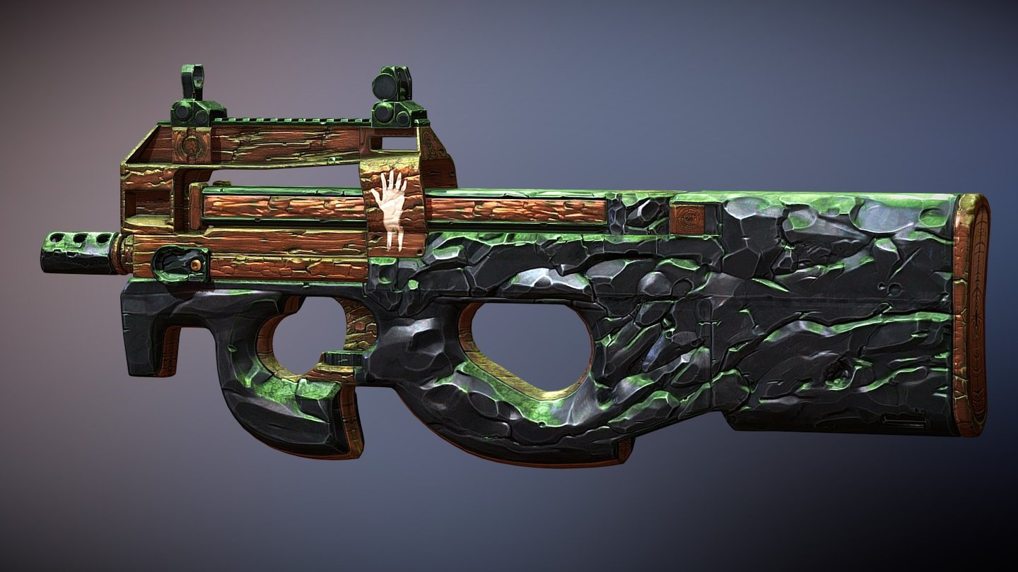 CS:GO P90 | PREHISTORIC MOSS - 3D model by Sparkwire [2b43ee6] - Sketchfab