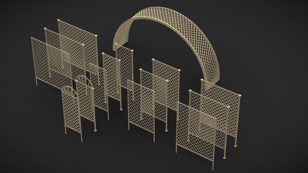 Garden Lattice Pack - Wood