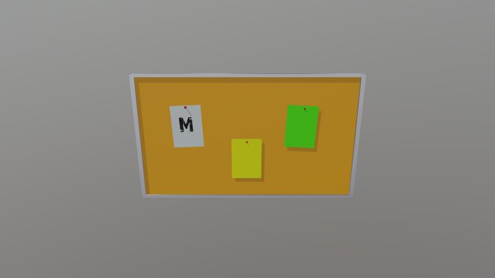 Pin Board 3D Model