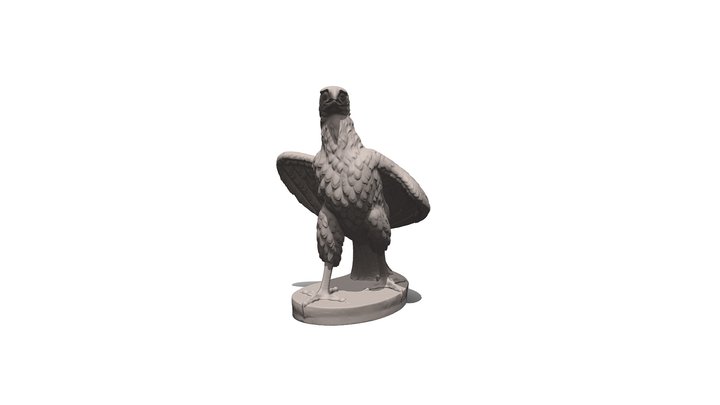 Stone Eagle Garden Statue 3D Model