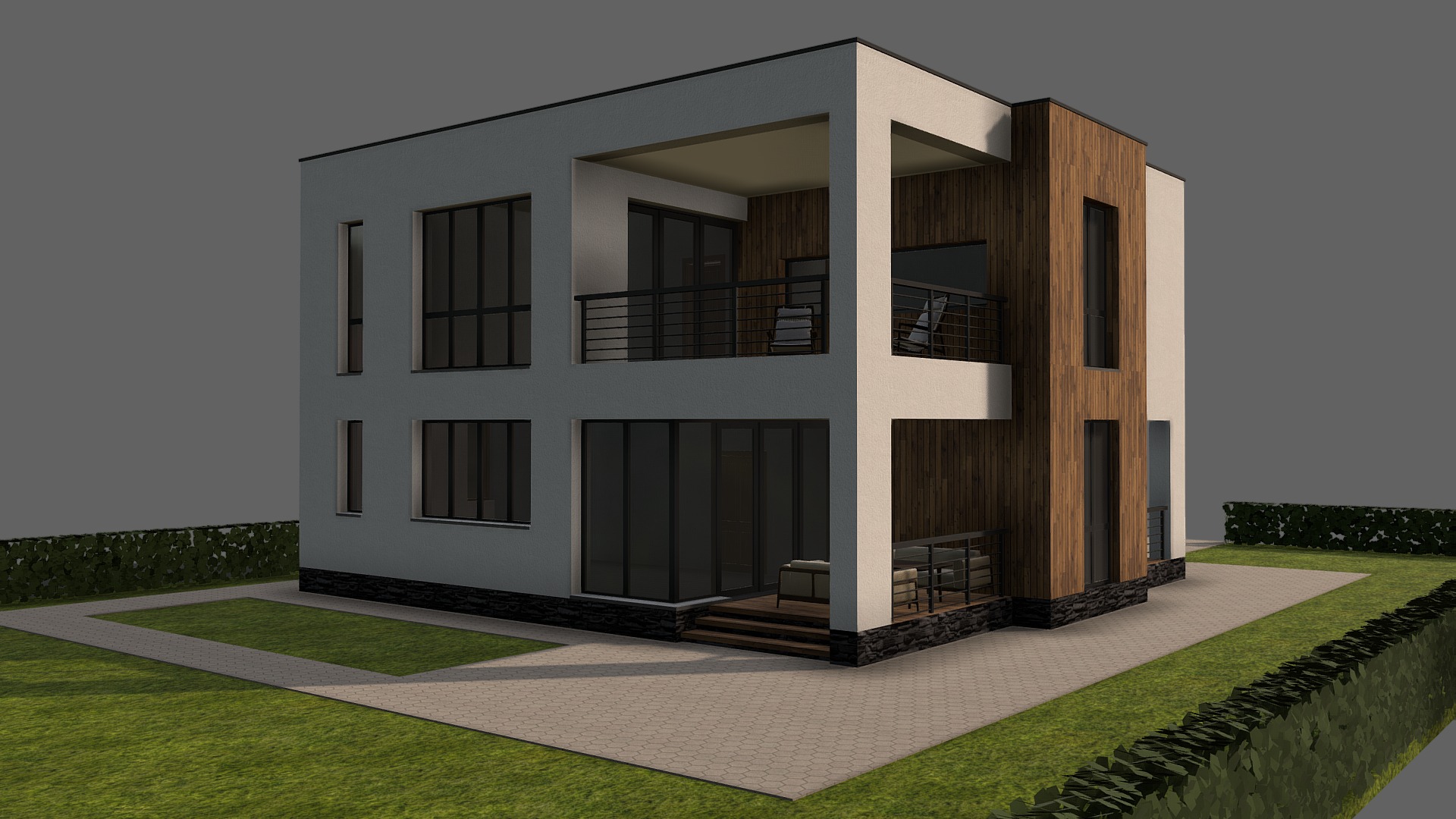 3D model Проект дома_ 3.0 - This is a 3D model of the Проект дома_ 3.0. The 3D model is about a house with a pool.