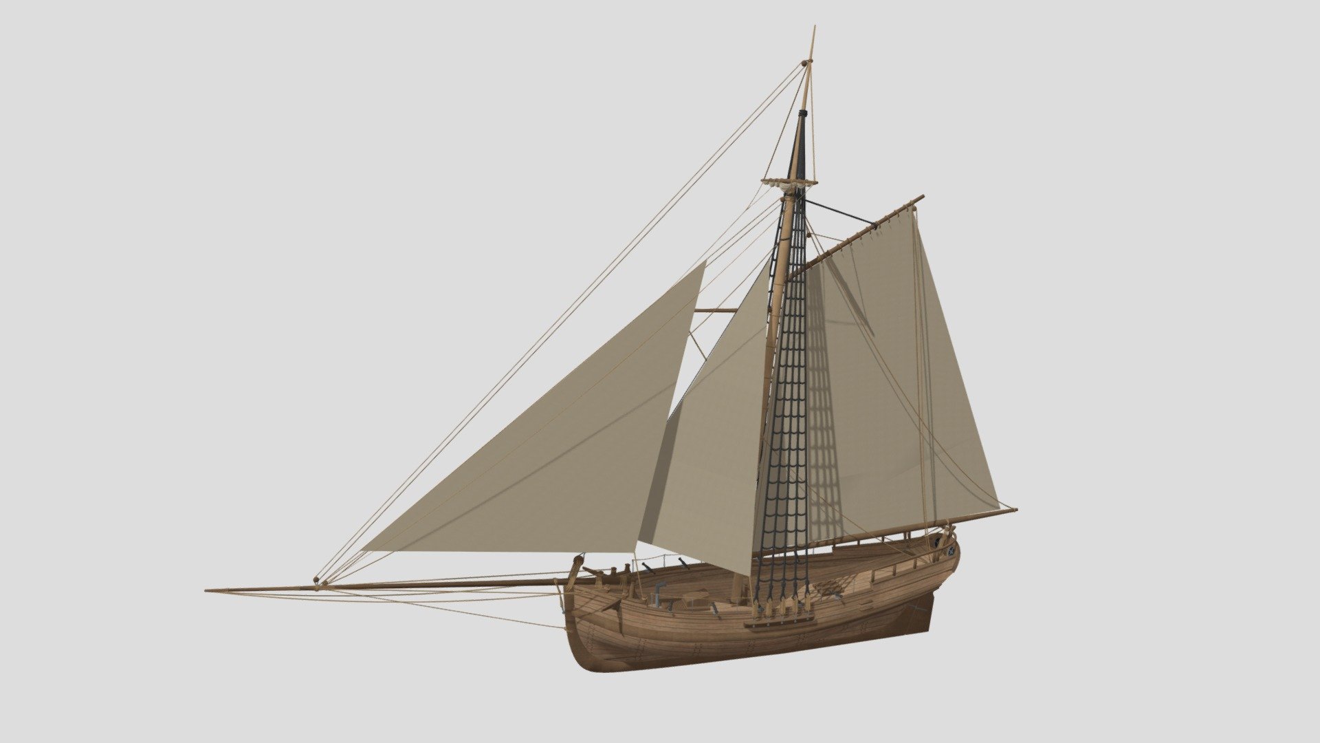 Baltic cutter, Snapp Opp type — Sketchfab embed 3D viewer