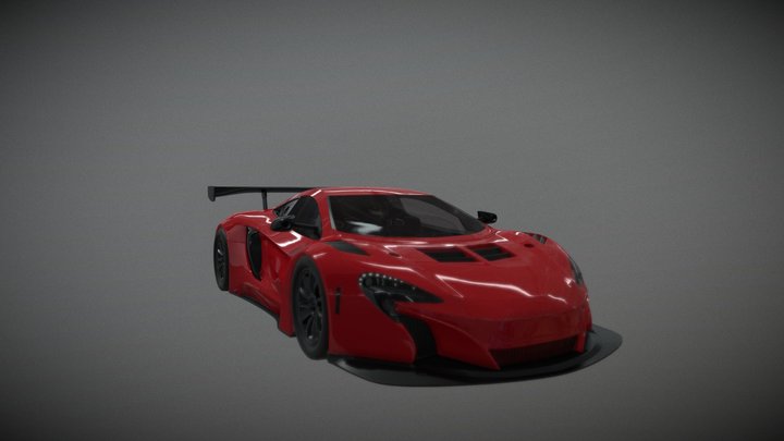 2014 McLaren 650S gt3 3D Model