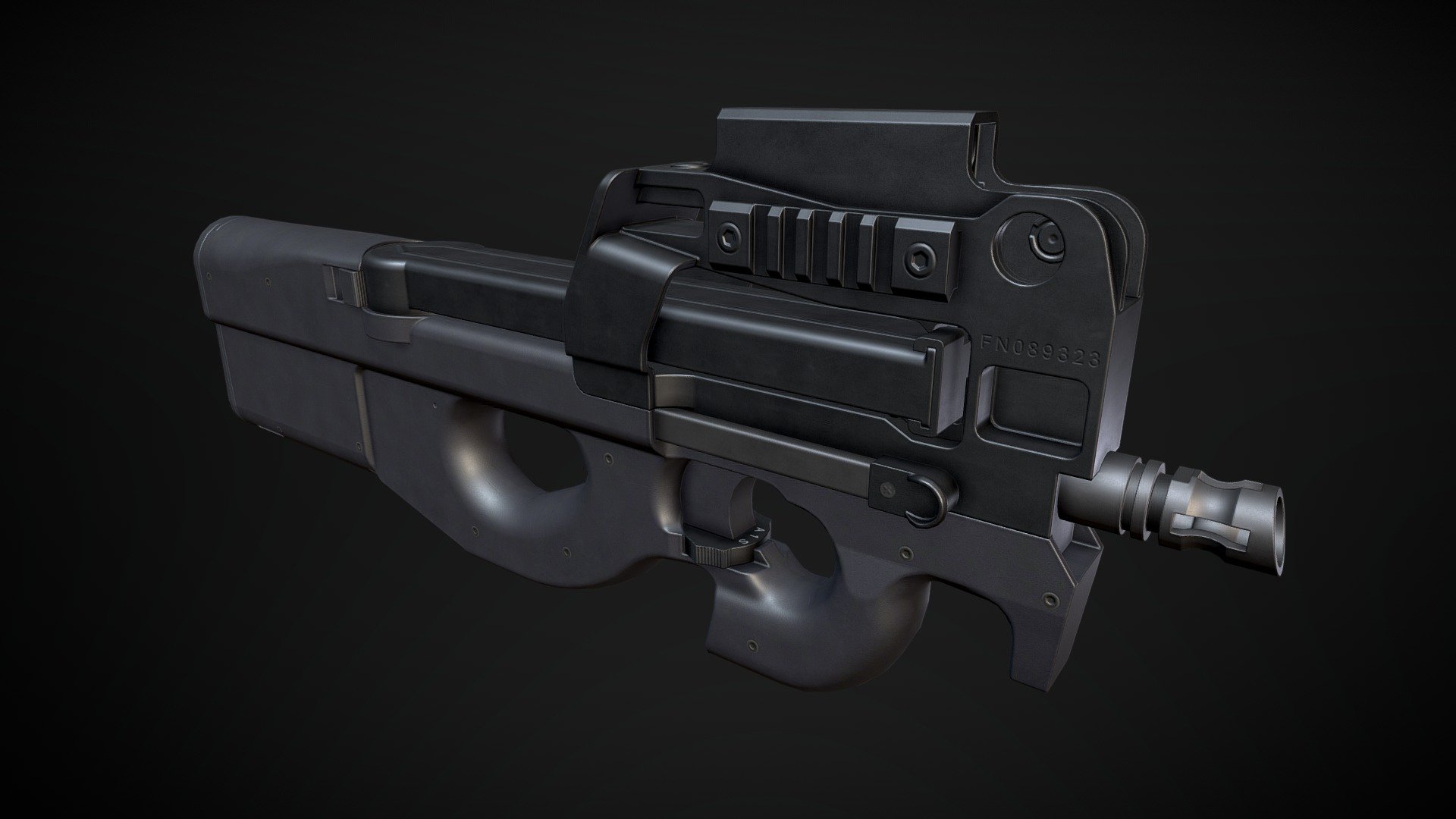 Fn P90 3d Model By 3dgunsmith [2b4c14b] Sketchfab