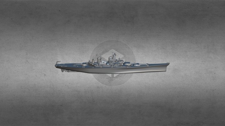 BB-61 USS Iowa 3D Model