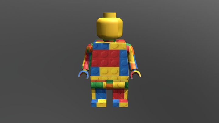 Legoman UV 3D Model