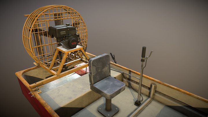 Airboat 3D Model
