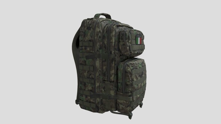 military_backpack_-_italian_army__-_free 3D Model