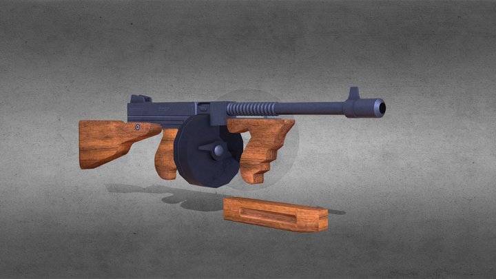 Tommygun 3D models - Sketchfab