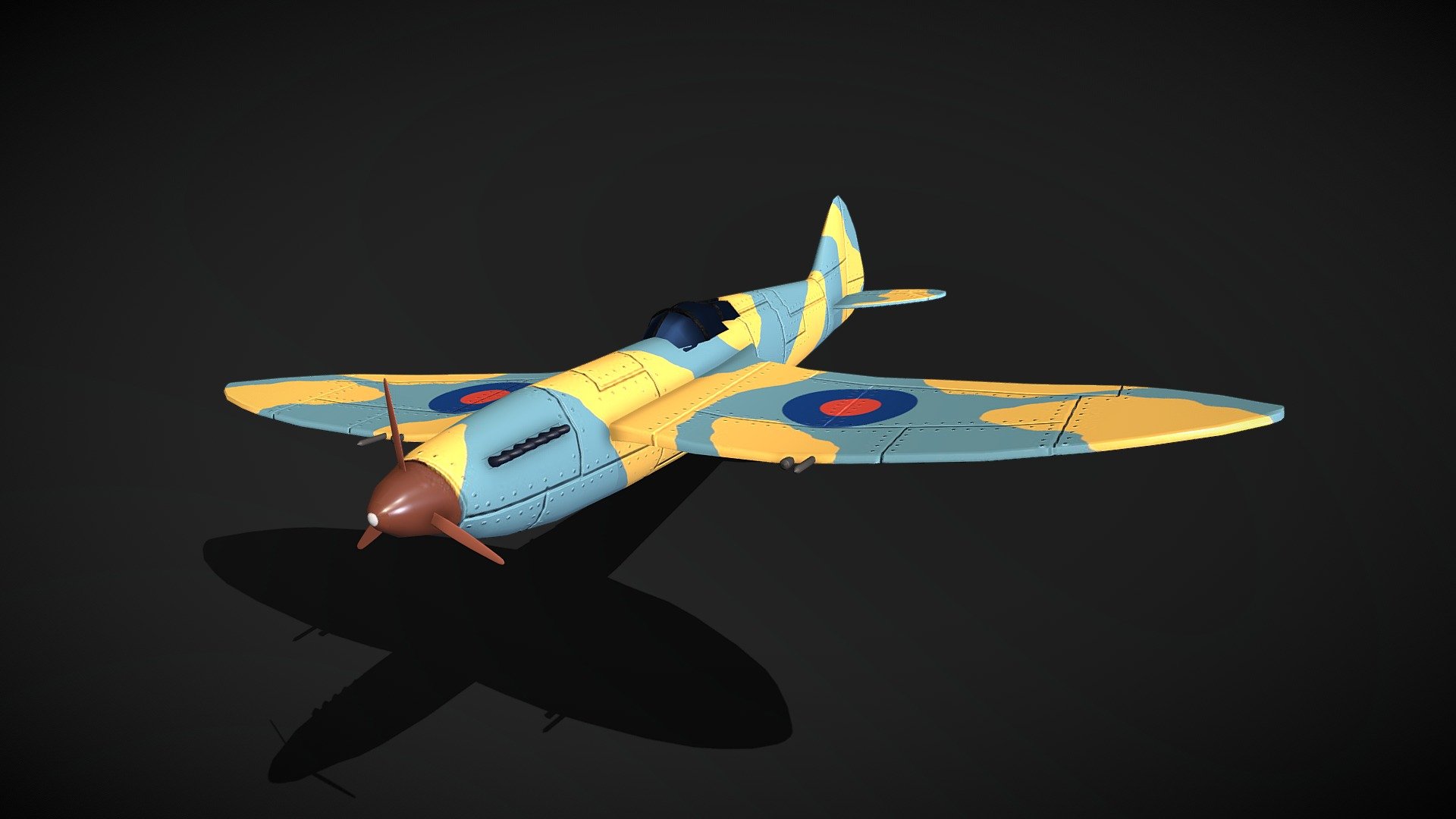 Hand Painted WW2 Spitfire