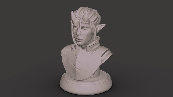 DnD Tiefling Miniature 3D Model