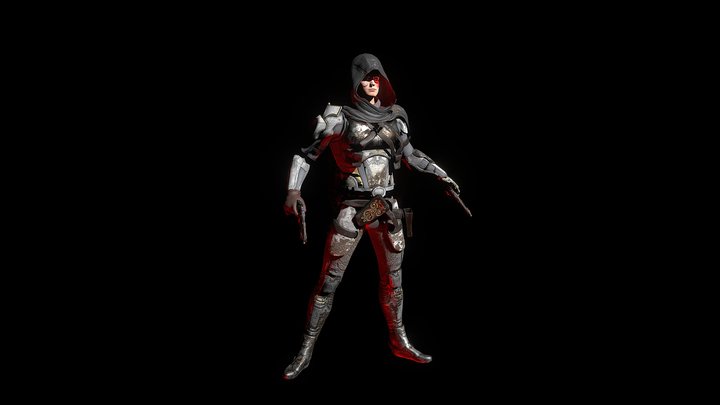 DES307 Gunslinger character 3D Model