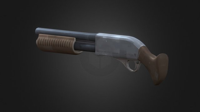 TF2 Sawed-off Skin 3D Model