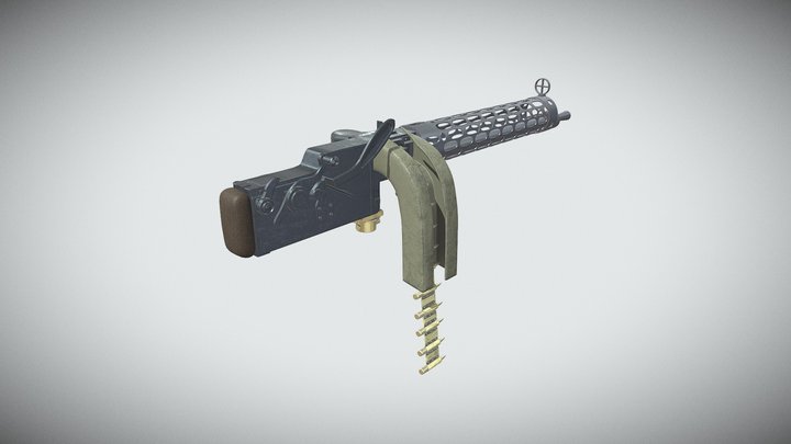 Spandau LMG 08/15 machine gun 3D Model