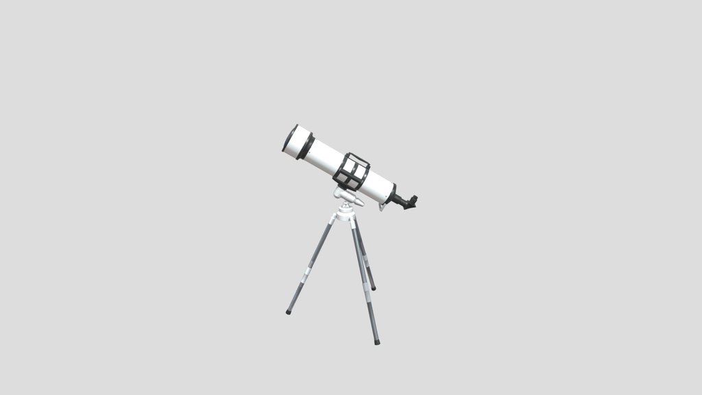Cartoon White Telescope With Rig