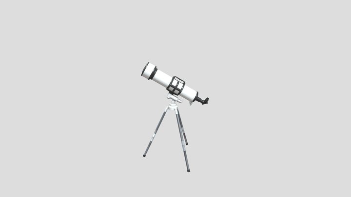 Cartoon White Telescope With Rig